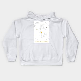 Pranayama Yoga Healing Arts image logo vector Kids Hoodie